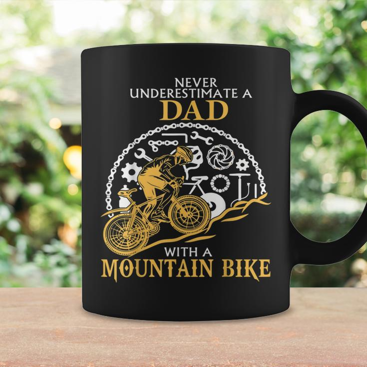 Never Underestimate A Dad With A Mountain Bike DadCoffee Mug Gifts ideas