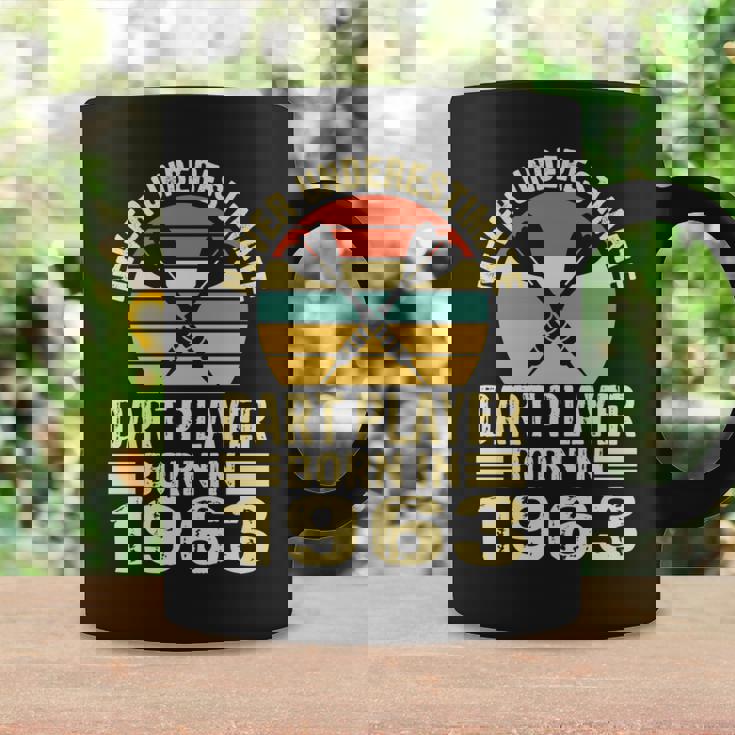 Never Underestimate Dart Player Born In 1963 Dart Darts Coffee Mug Gifts ideas