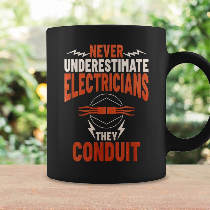 Never Underestimate Electricians The Conduit Coffee Mug Gifts ideas