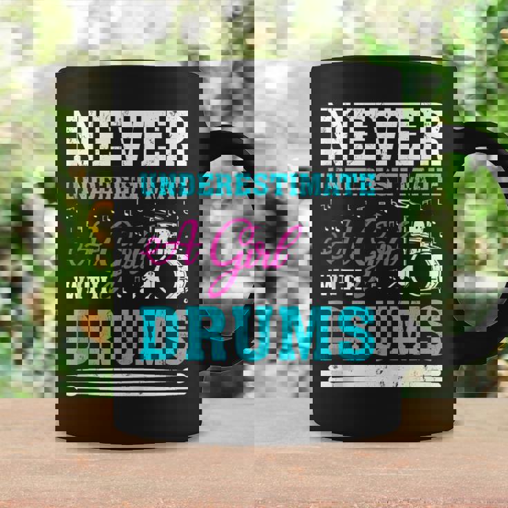Never Underestimate A Girl With Drums For Girls Coffee Mug Gifts ideas