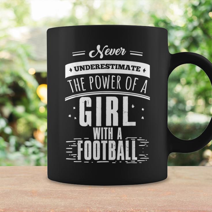Never Underestimate A Girl With A Football Coffee Mug Gifts ideas