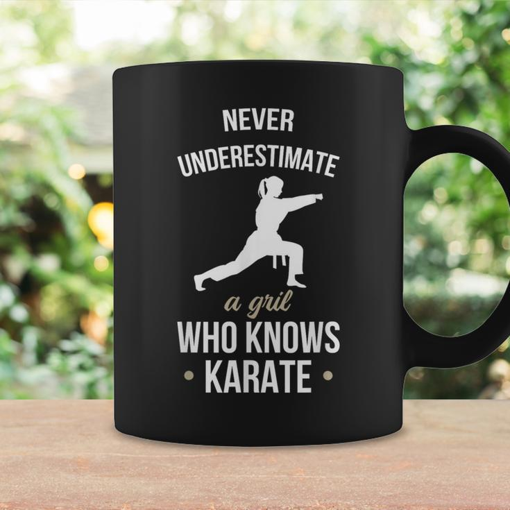 Never Underestimate A Girl Who Knows Karate Martial Arts Coffee Mug Gifts ideas