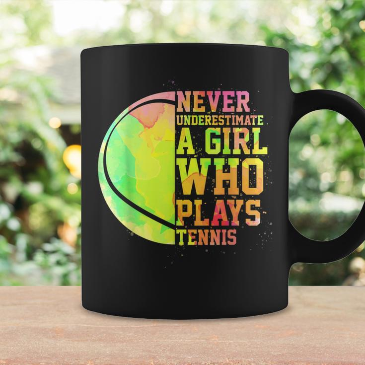 Never Underestimate A Girl Who Plays Tennis Sports Lover Coffee Mug Gifts ideas