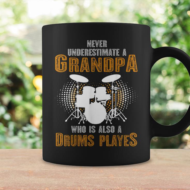 Never Underestimate Grandpa Who Is Also A Drums Player Coffee Mug Gifts ideas