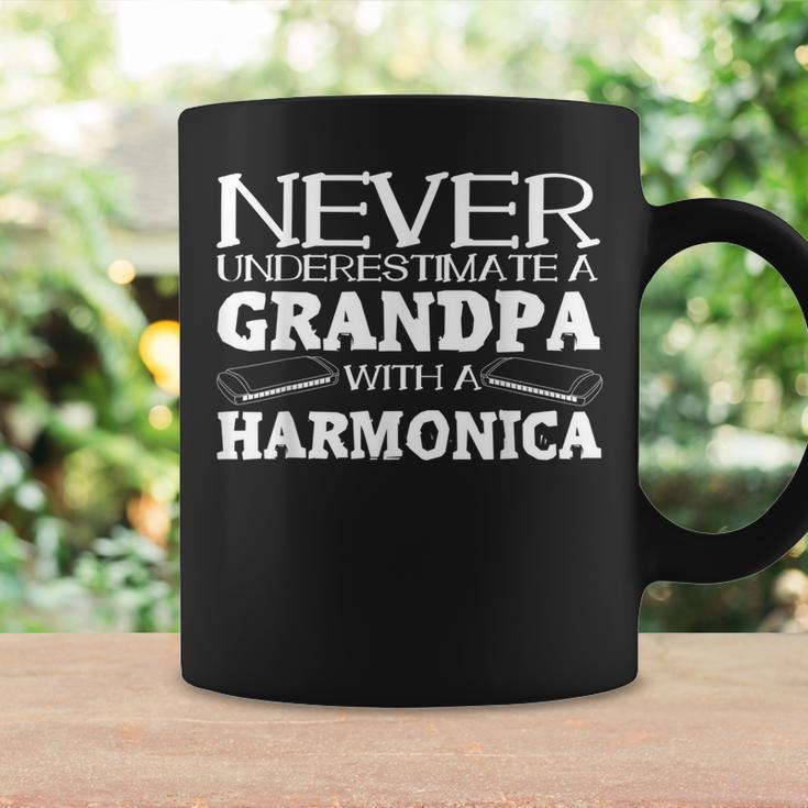 Never Underestimate A Grandpa With A Harmonica French Harp Coffee Mug Gifts ideas