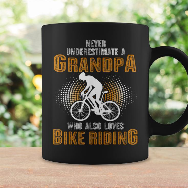 Never Underestimate Grandpa Who Is Also Loves Bike Riding Coffee Mug Gifts ideas
