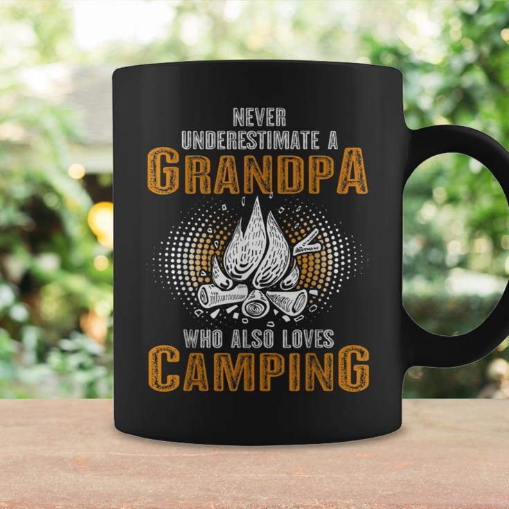 Never Underestimate Grandpa Who Is Also Loves Camping Coffee Mug Gifts ideas