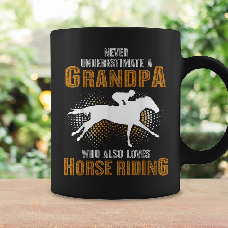 Never Underestimate Grandpa Who Is Also Loves Horse Riding Coffee Mug Gifts ideas