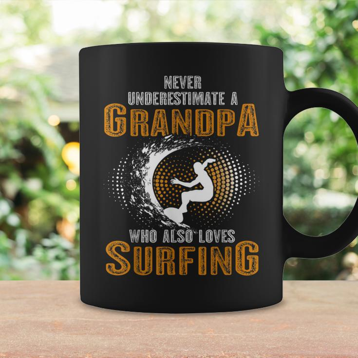 Never Underestimate Grandpa Who Is Also Loves Surfing Coffee Mug Gifts ideas