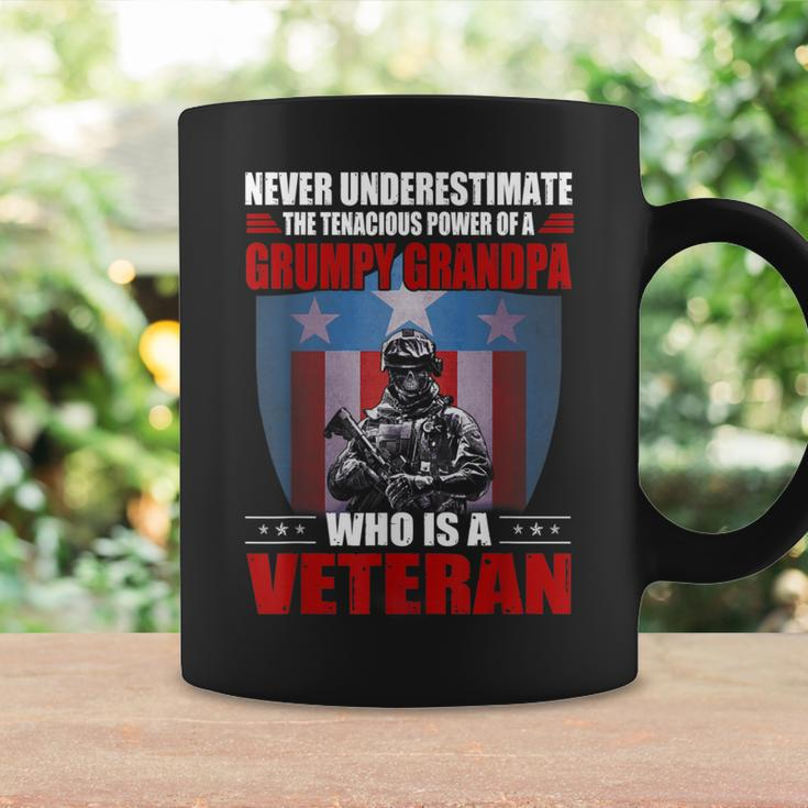 Never Underestimate A Grumpy Grandpa Veteran Christmas Coffee Mug Gifts ideas