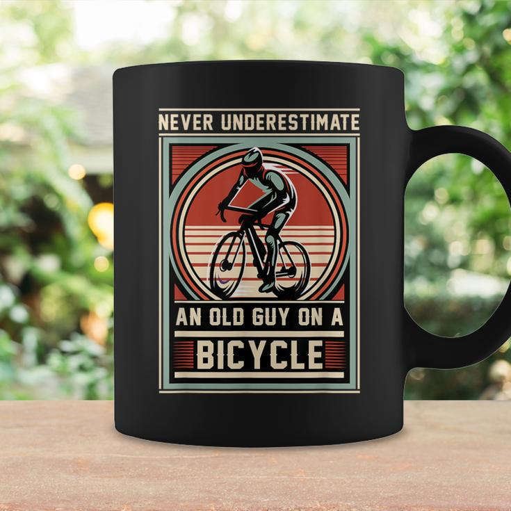 Never Underestimate An Old Guy On A Bicycle Vintage Style Coffee Mug Gifts ideas