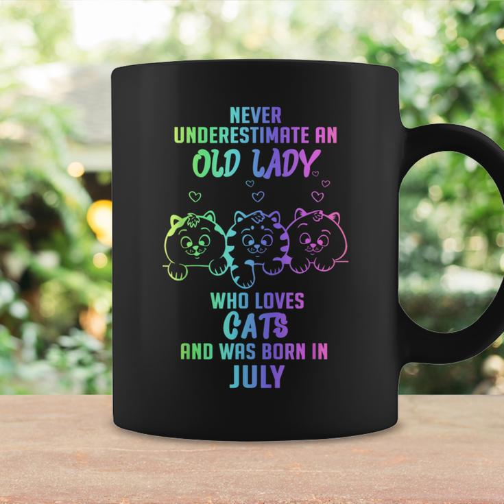 Never Underestimate An Old Lady Who Loves Cats Born In July Coffee Mug Gifts ideas