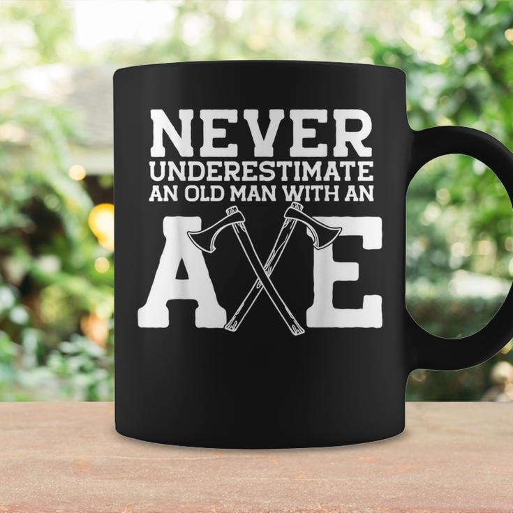 Never Underestimate An Old Man With An Axe Meme Coffee Mug Gifts ideas