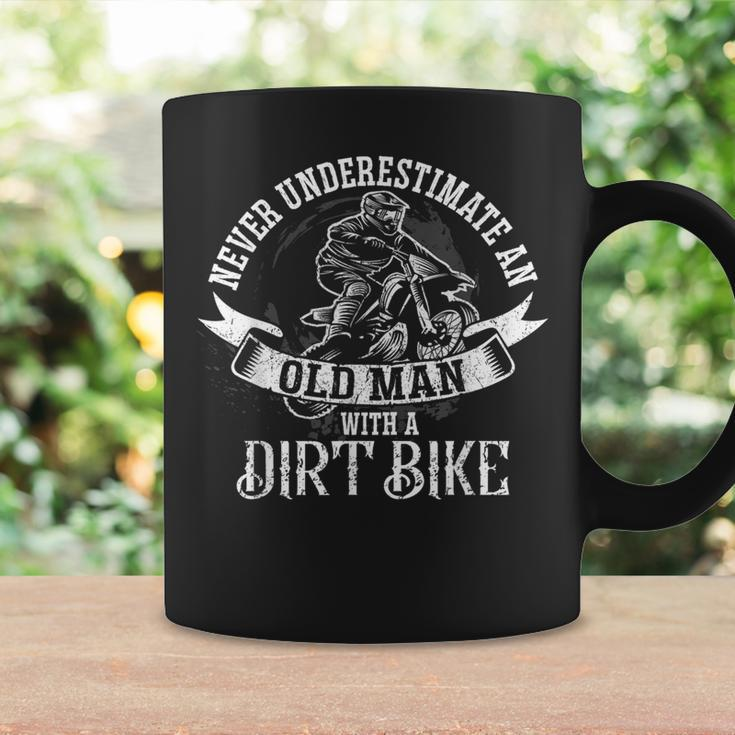 Never Underestimate An Old Man With A Dirt Bike Grandpa Coffee Mug Gifts ideas
