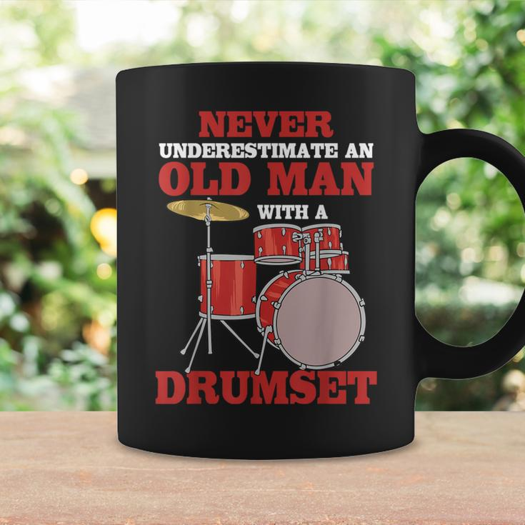 Never Underestimate An Old Man With A Drumset Drum Player Coffee Mug Gifts ideas