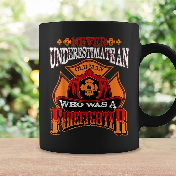 Never Underestimate An Old Man Who Was A Firefighter Retired Coffee Mug Gifts ideas