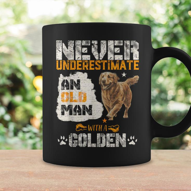 Never Underestimate An Old Man With A Golden Puppy Lover Coffee Mug Gifts ideas