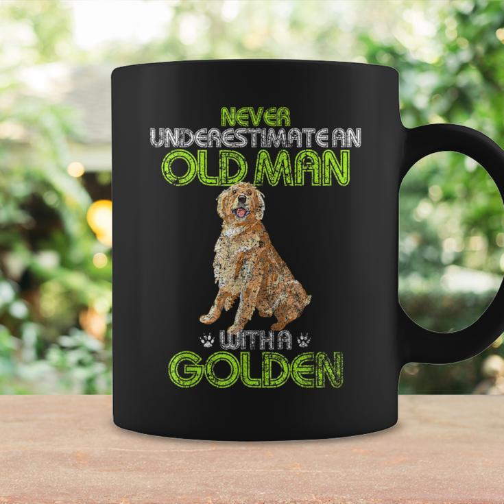 Never Underestimate An Old Man With A Golden Retriever Coffee Mug Gifts ideas