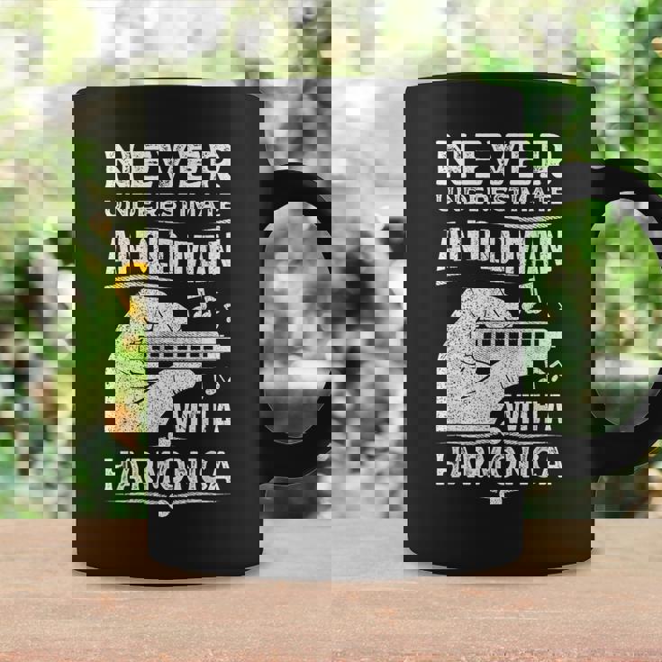 Never Underestimate An Old Man Harmonicist Harmonica Player Coffee Mug Gifts ideas