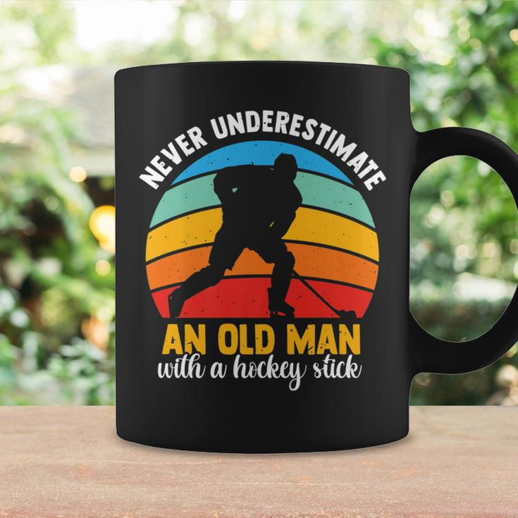 Never Underestimate An Old Man With A Hockey Stick Sports Coffee Mug Gifts ideas