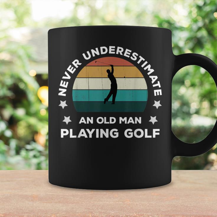Never Underestimate An Old Man Playing Golf Fun Golfer Joke Coffee Mug Gifts ideas