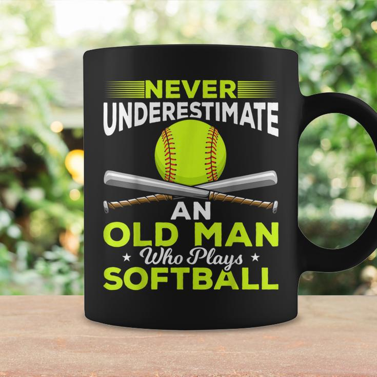 Never Underestimate An Old Man Who Plays Softball Coffee Mug Gifts ideas