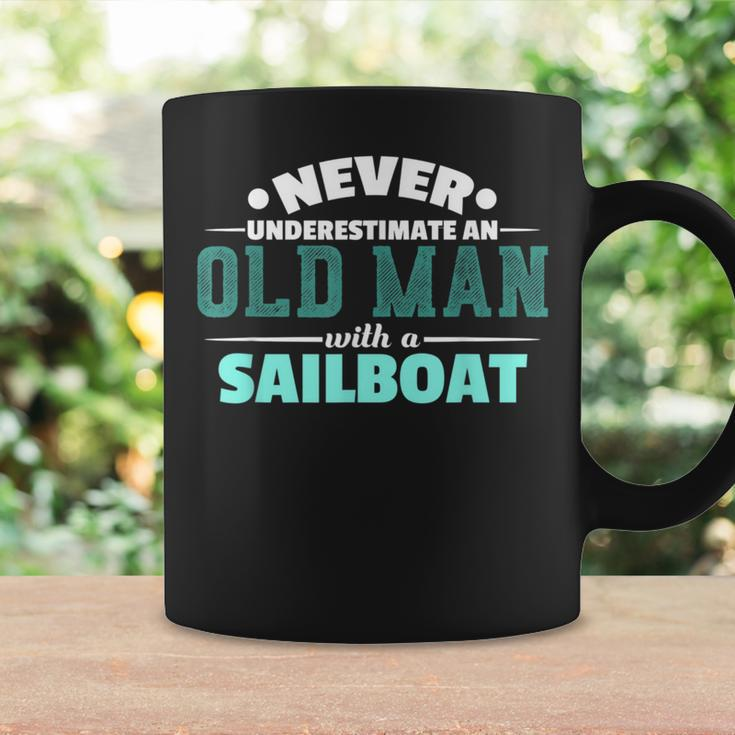 Never Underestimate An Old Man Sailboat Boat Sailing Coffee Mug Gifts ideas
