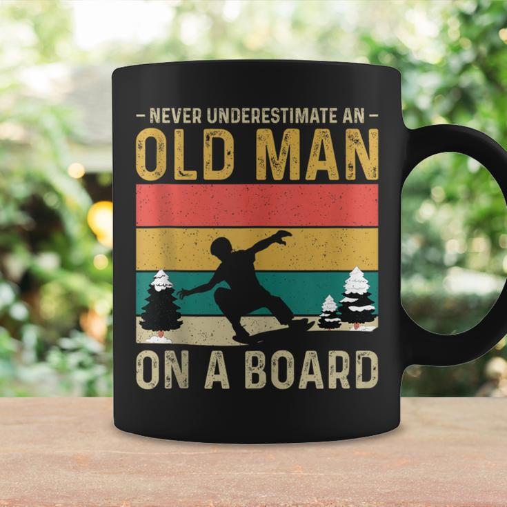 Never Underestimate An Old Man On A Snowboard Vintage Coffee Mug Gifts ideas