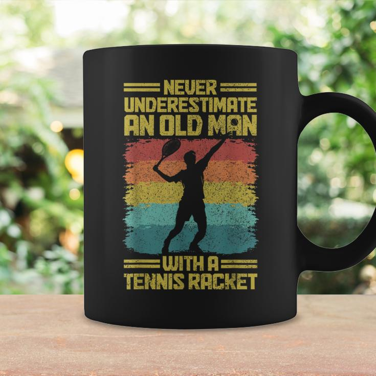 Never Underestimate An Old Man With A Tennis Racket Coffee Mug Gifts ideas