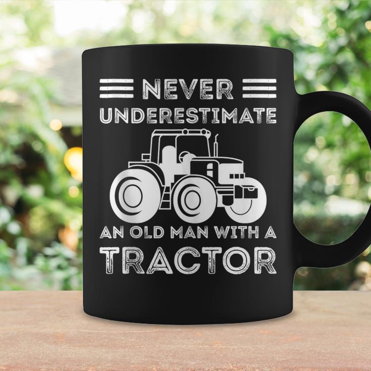 Never Underestimate An Old Man With A Tractor Farmers Coffee Mug Gifts ideas