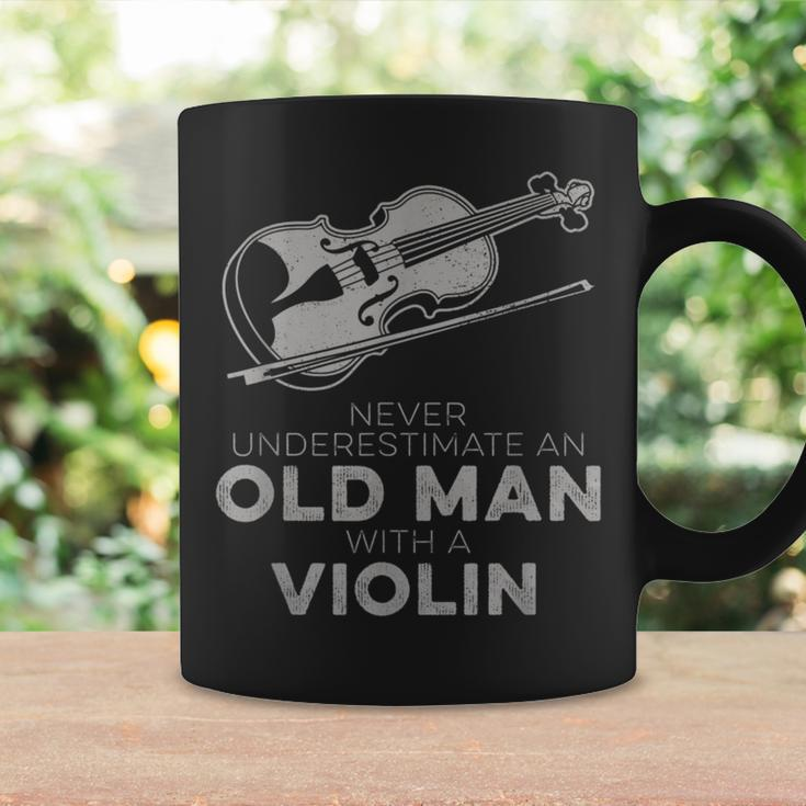 Never Underestimate An Old Man With A Violin Vintage Novelty Coffee Mug Gifts ideas