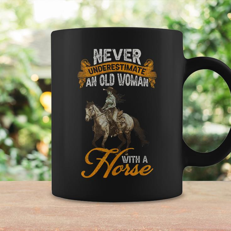 Never Underestimate An Old Woman With A Horse Riding Horses Coffee Mug Gifts ideas