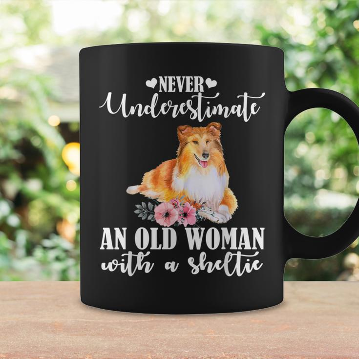 Never Underestimate An Old Woman With Sheltie Coffee Mug Gifts ideas