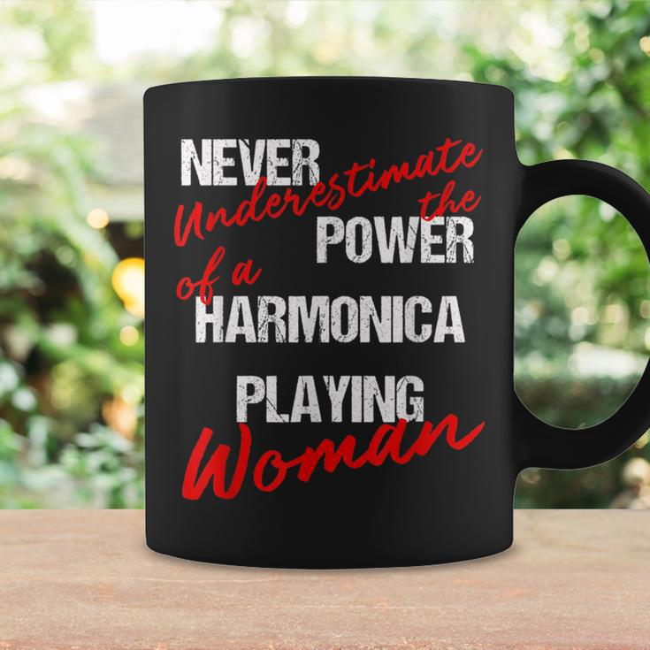 Never Underestimate The Power Of A Harmonica Playing Woman Coffee Mug Gifts ideas