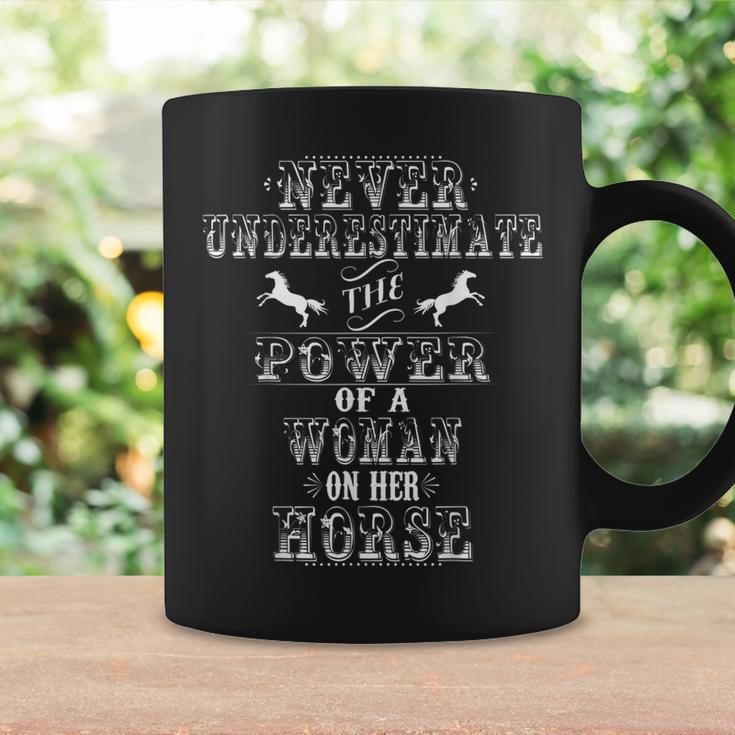 Never Underestimate The Power Of A Woman On Her Horse Coffee Mug Gifts ideas