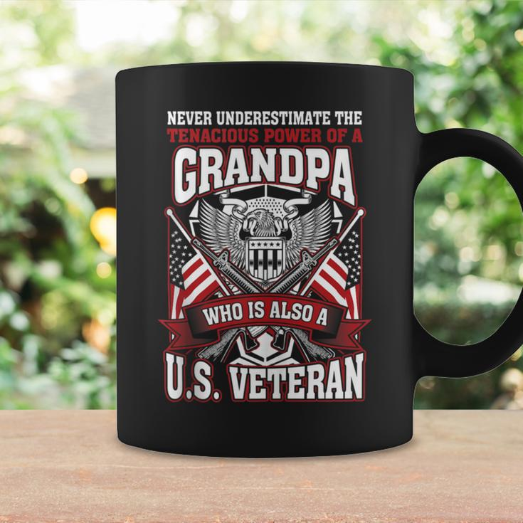 Never Underestimate US Veteran Grandpa Grandfather Coffee Mug Gifts ideas