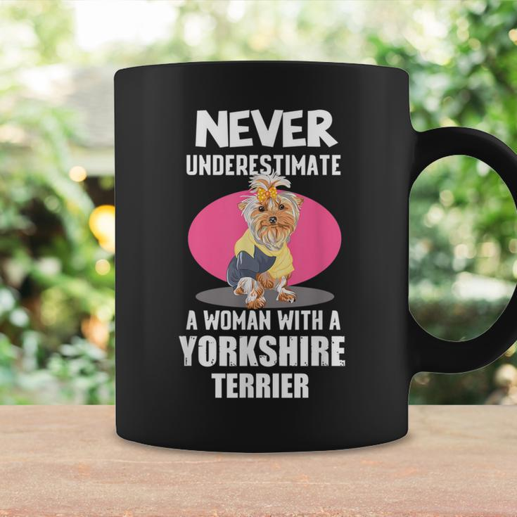 Never Underestimate A Woman With A Yorkshire Terrier Coffee Mug Gifts ideas