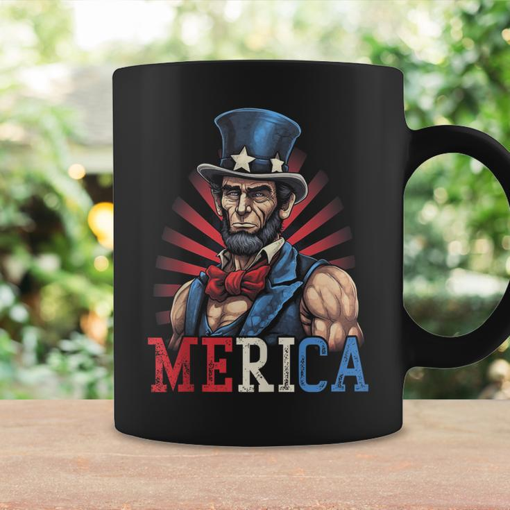 Usa 4Th Of July Abraham Lincoln Funny Workout Muscles Coffee Mug Gifts ideas