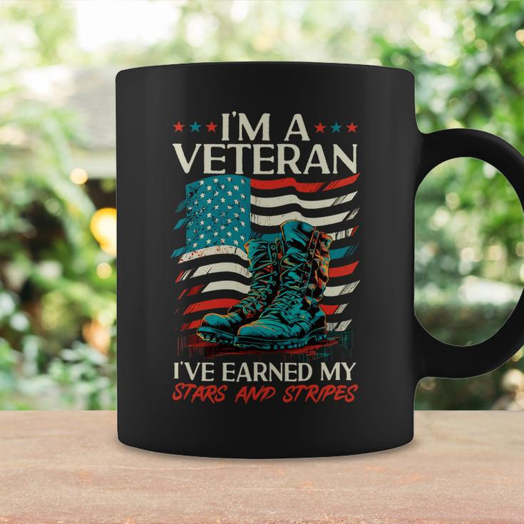 Veteran Vets Us Patriotic Im A Veteran Ive Earned My Stars And Stripes Veterans Coffee Mug Gifts ideas