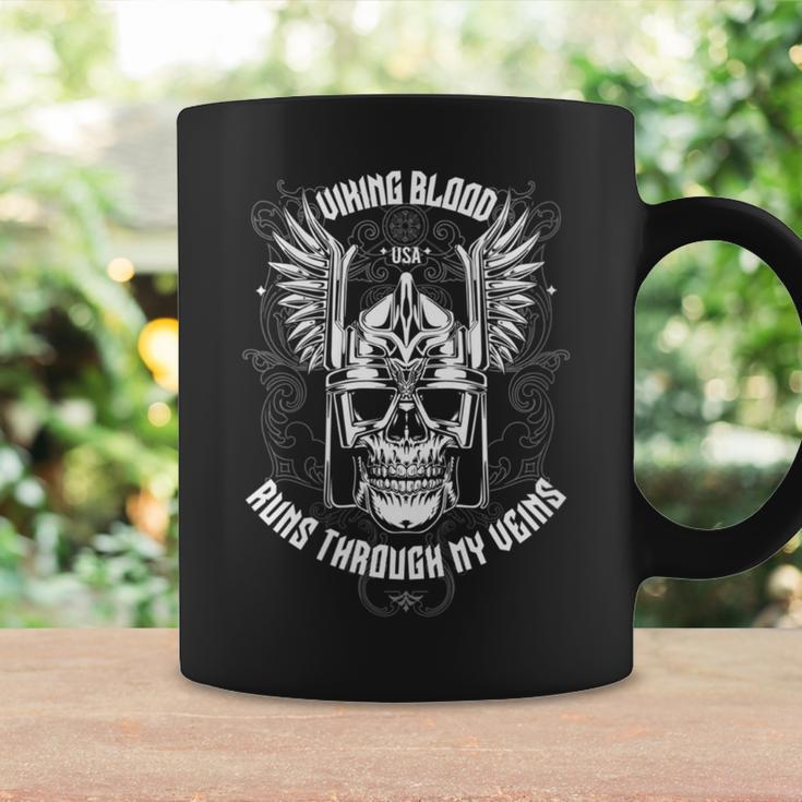 Viking Blood Runs Through My Veins Vikings Coffee Mug Gifts ideas