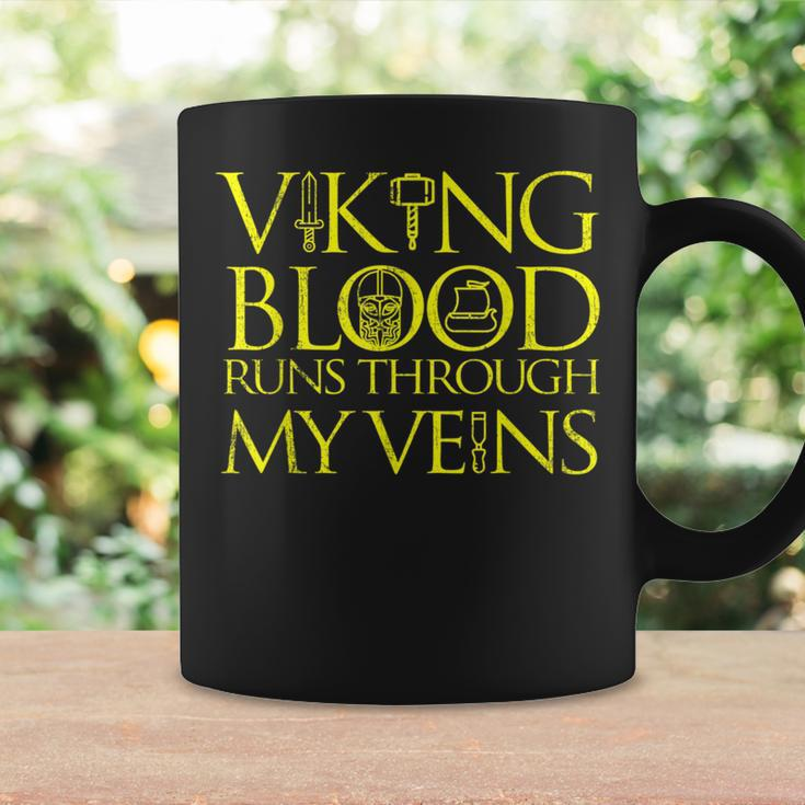 Vikings Blood Runs Through My Veins Coffee Mug Gifts ideas