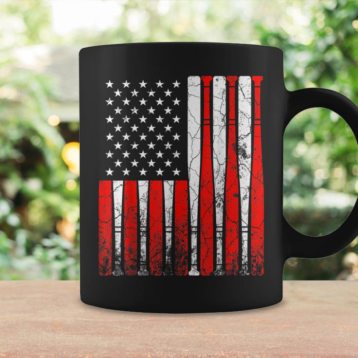 Vintage 4Th July American Flag Baseball Dad Men Boys Kids Coffee Mug Gifts ideas