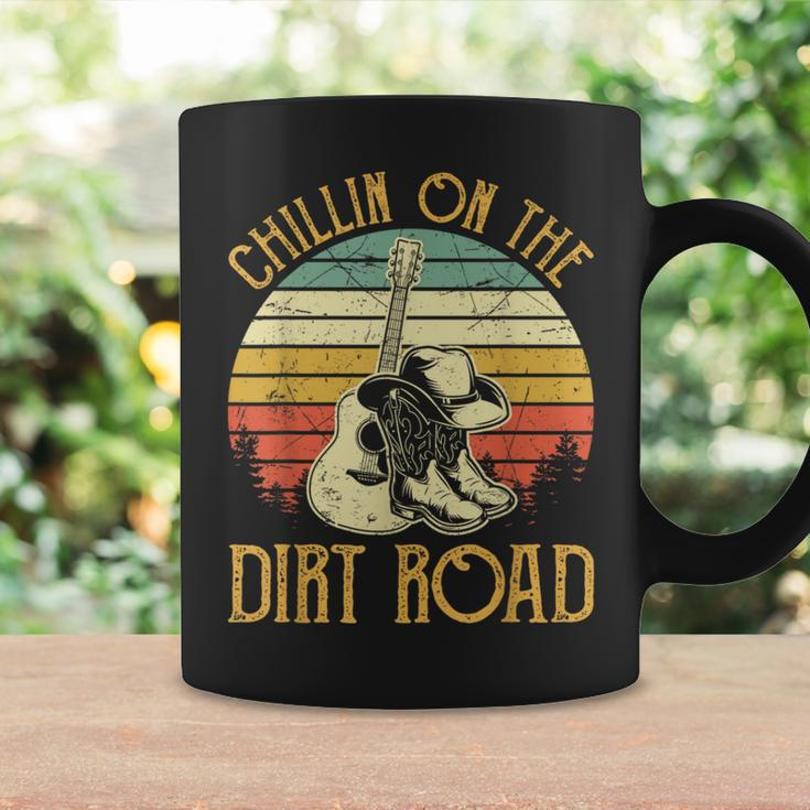 Vintage Chillin On The Dirt Road Retro Country Music Western Coffee Mug Gifts ideas