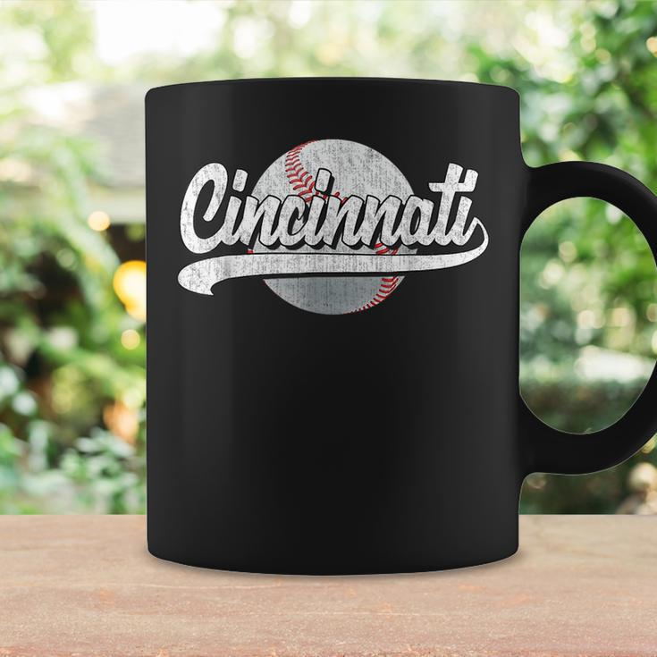 Vintage Cincinnati Graphic Funny Baseball Lover Player Retro Coffee Mug Gifts ideas