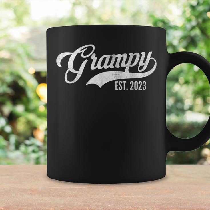 Vintage Grampy Est 2023 First Time Grandpa Fathers Day Gift Gift For Mens Coffee Mug Gifts ideas
