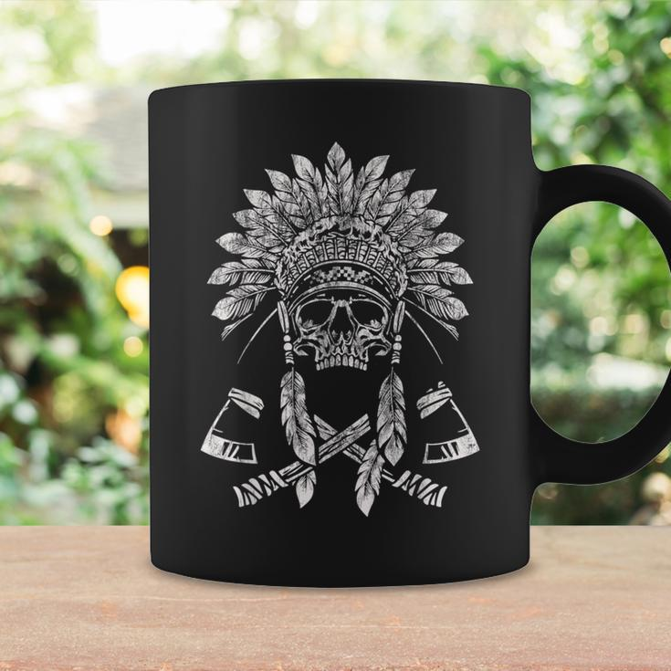 Vintage Indian Native American Skull With Tomahawk Axe Coffee Mug Gifts ideas