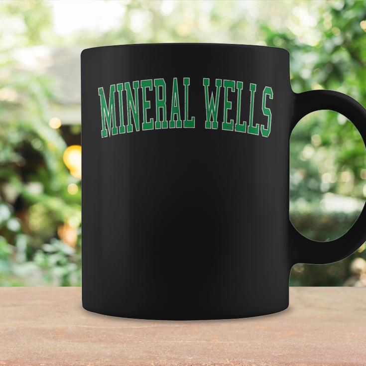 Vintage Mineral Wells Tx Distressed Green Varsity Style Coffee Mug Gifts ideas