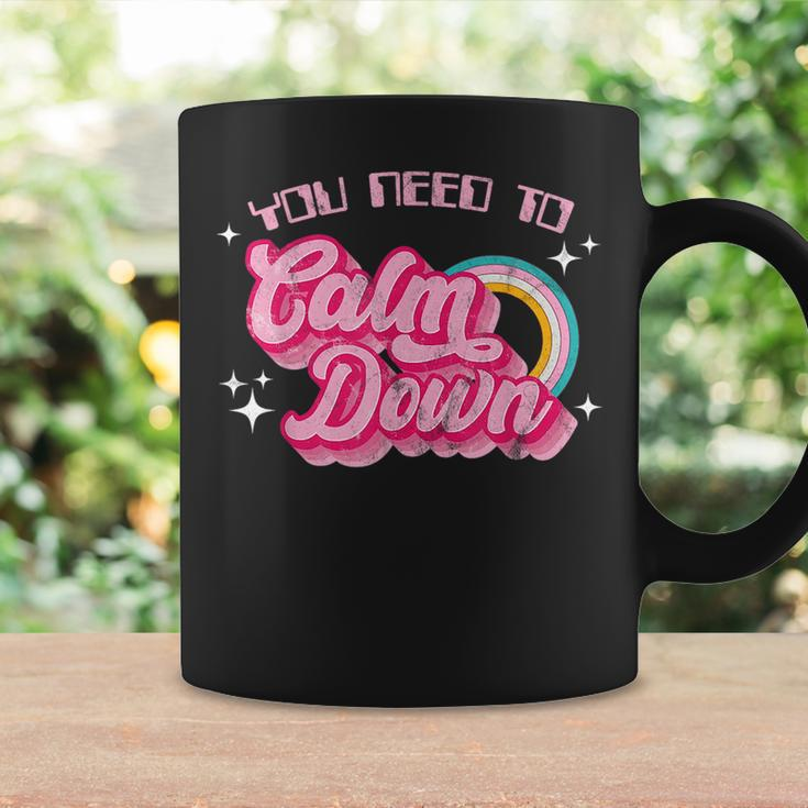 Vintage You Need To Calm Down Funny Quotes Coffee Mug Gifts ideas
