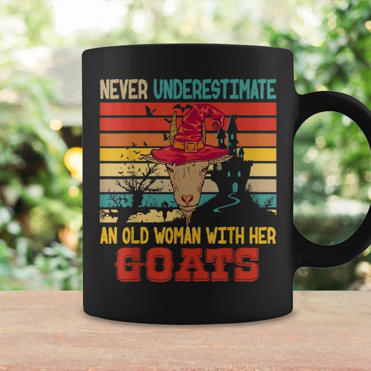 Vintage Never Underestimate An Old Woman With Her Goats Coffee Mug Gifts ideas