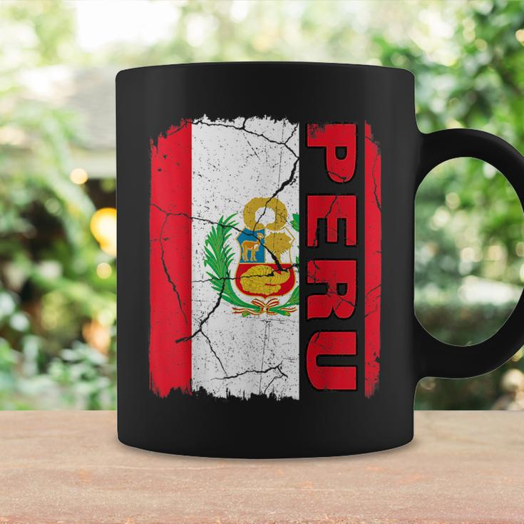 Vintage Peruvian Flag Peru Pride Roots Heritage Gift Coffee Mug Gifts ideas
